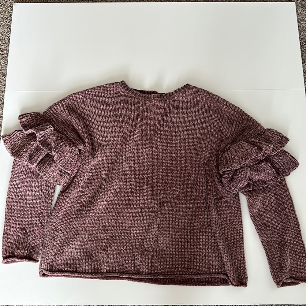 Chenille dark purple sweater